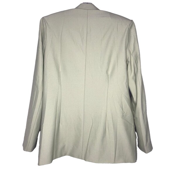 NASTY GAL Jacket Blazer Women 6 Sage Green Double Breast Exaggerated Shoulder - Picture 6 of 6